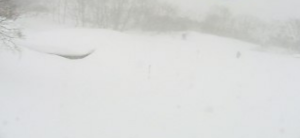 峠の茶屋駐車場の積雪